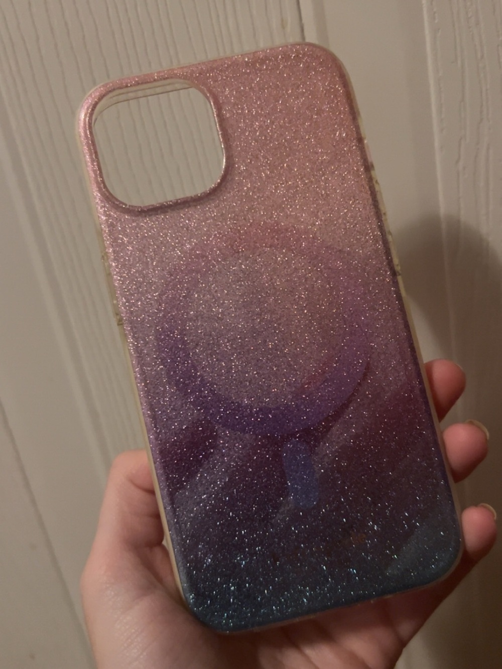 Glitter Ombre Pink to Blue Phone Case iPhone 14